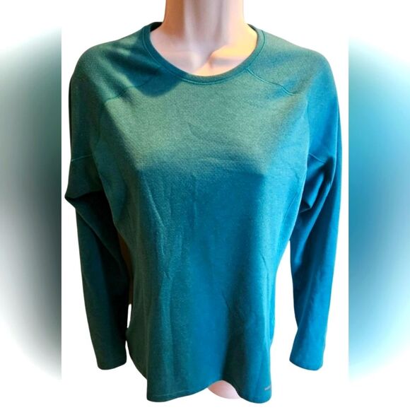 Patagonia Capilene Midweight Baselayer Top Womens Small Green Crew Neck - Picture 1 of 7